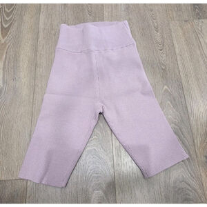 525 America Quartz Dusty Rose Pink, Ribbed Knit Biker Shorts Women's Size M, NWT